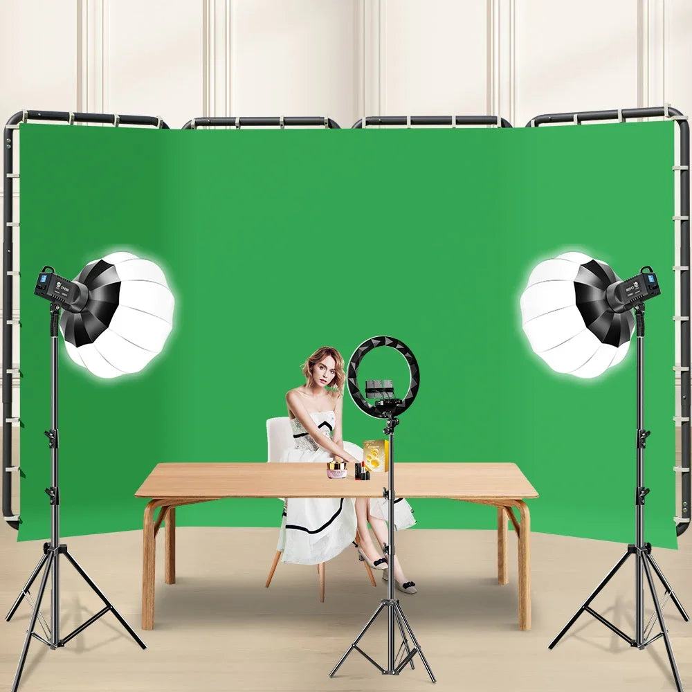 2.4X4M Collapsible Chromakey Green Screen Backdrop Studio Background