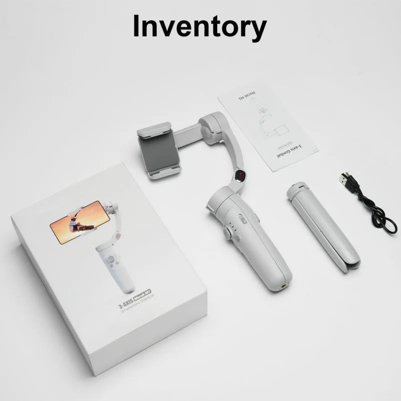 Face Tracking Smartphone Gimbal Stabilizer M1 Foldable 3-Axis Handheld Stabilizer for Sports Vlog YouTube TikTok Video Making