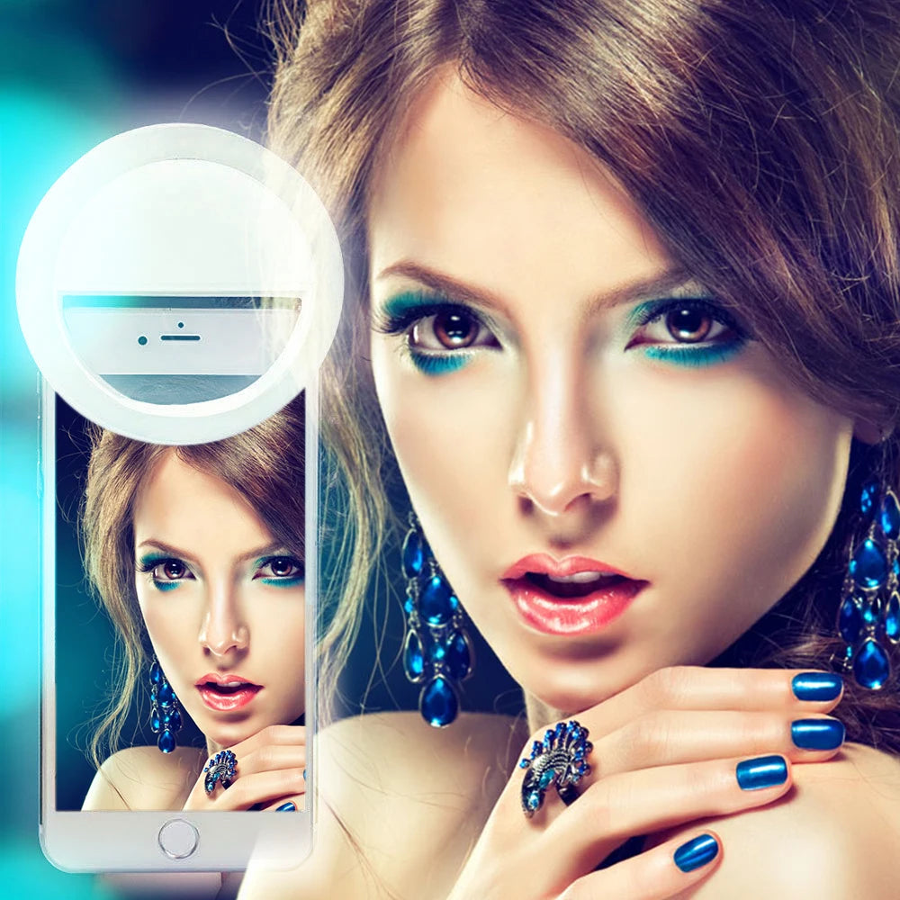 2026 Hot Sell Drop Shipping Portable Rechargeable USB Camera Clip Photography Video Mobile Phone LED Ring Selfie Light