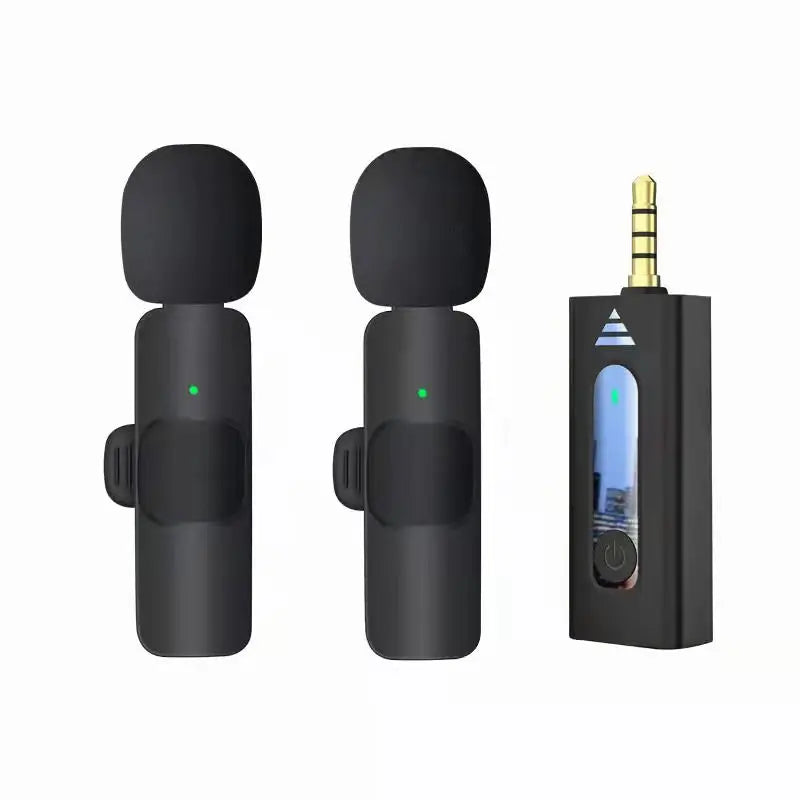 Professional Clips Vlog Lavalier Lapel Microphone Sans Fil K35 3.5 Wireless Mic for Mobile Phone Device Trumpet Smartphone
