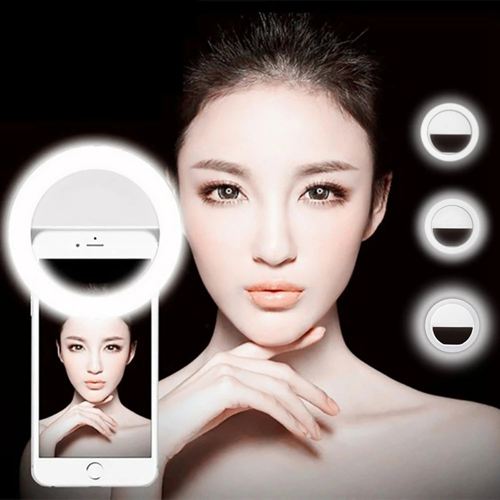 2026 Hot Sell Drop Shipping Portable Rechargeable USB Camera Clip Photography Video Mobile Phone LED Ring Selfie Light