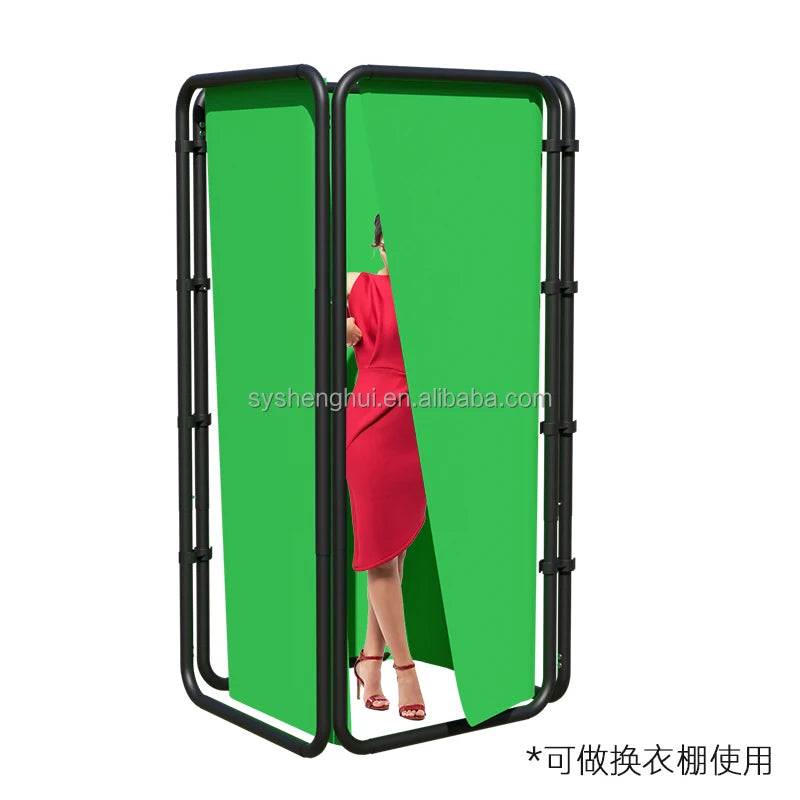 2.4X4M Collapsible Chromakey Green Screen Backdrop Studio Background