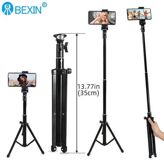 Adjustable Folding Portable Smartphone Mobile Cell Phone Light 360 Degree Mount Shelf Support Fishing Live Bracket Tripod Stand