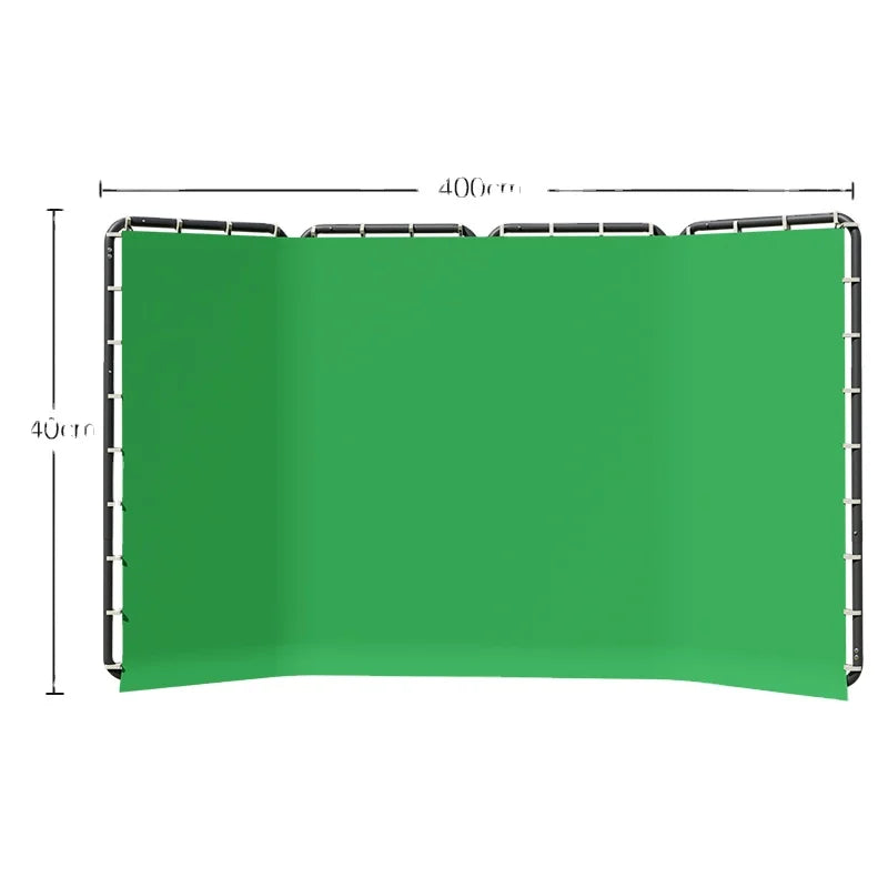 2.4X4M Collapsible Chromakey Green Screen Backdrop Studio Background